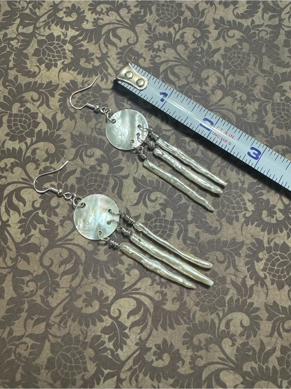PEARL AND MOTHER OF PEARL EARRINGS